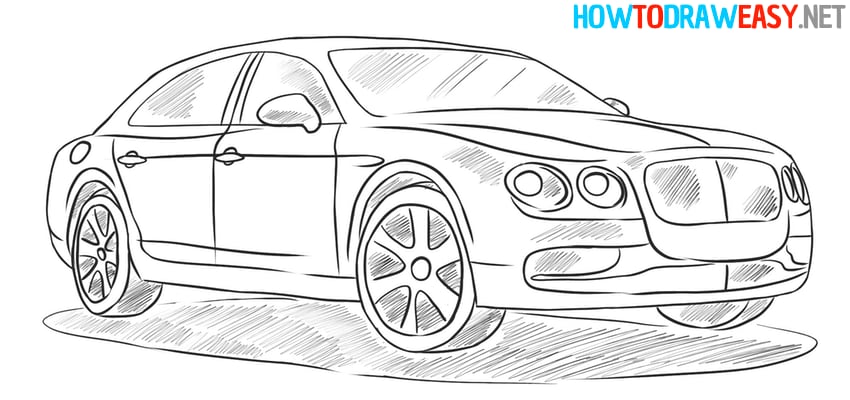 how to draw bentley easy