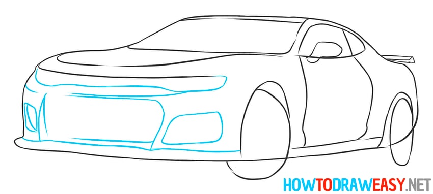 how to draw muscle car