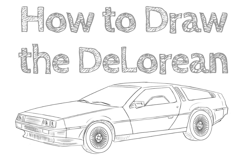 how to draw the DeLorean