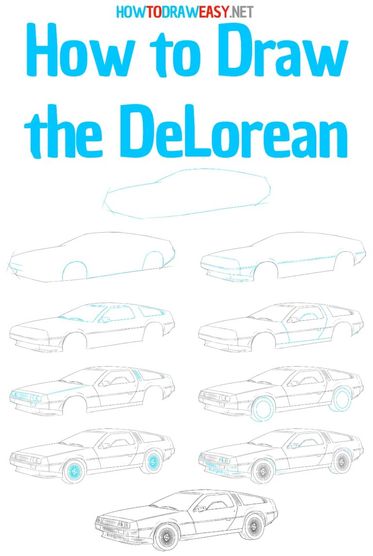 How to Draw the DeLorean How to Draw Easy
