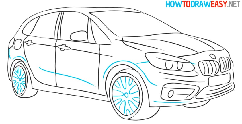 how to drawing bmw easy