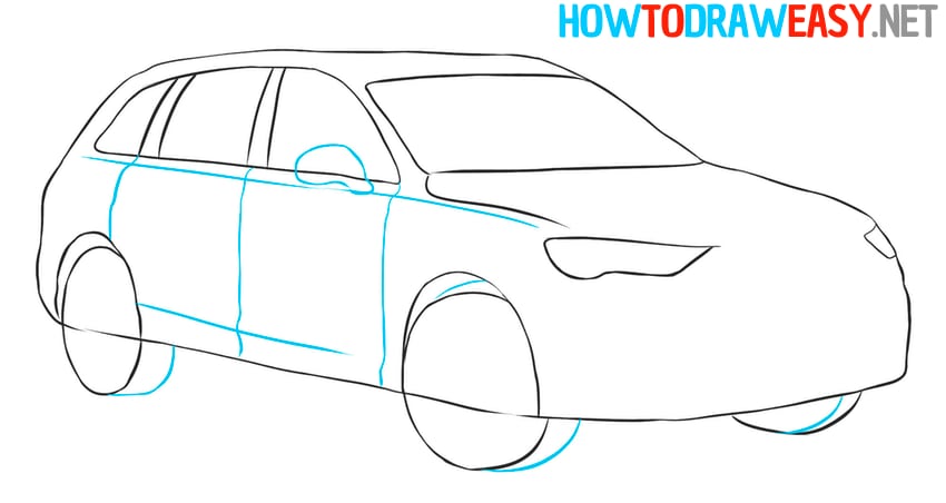 how to sketch audi q7 tutorial
