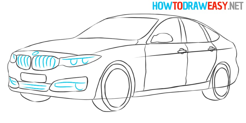 how to sketch car easy