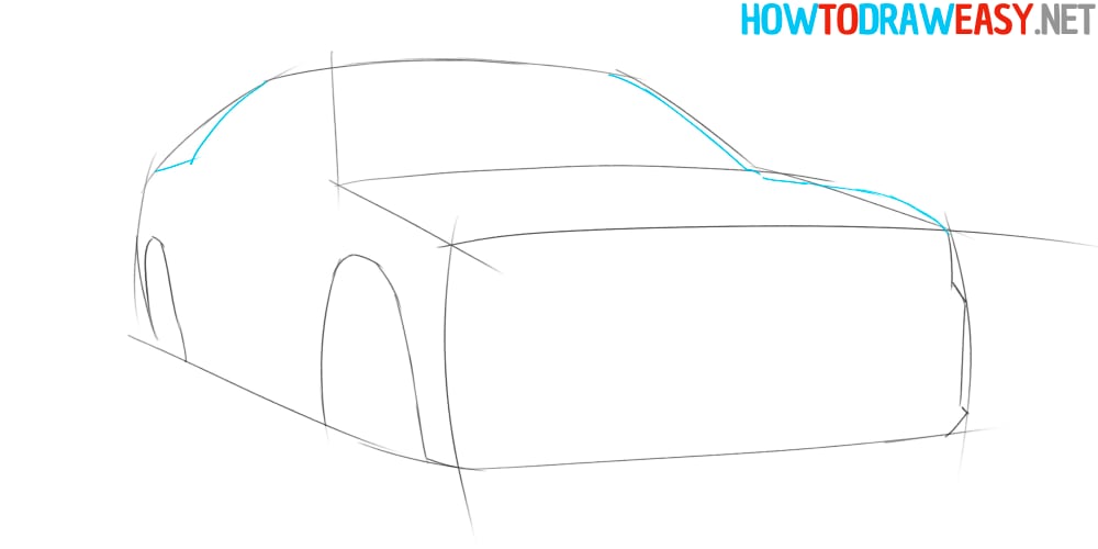 how to sketch dodge car