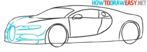 How to Draw a Bugatti Chiron - How to Draw Easy