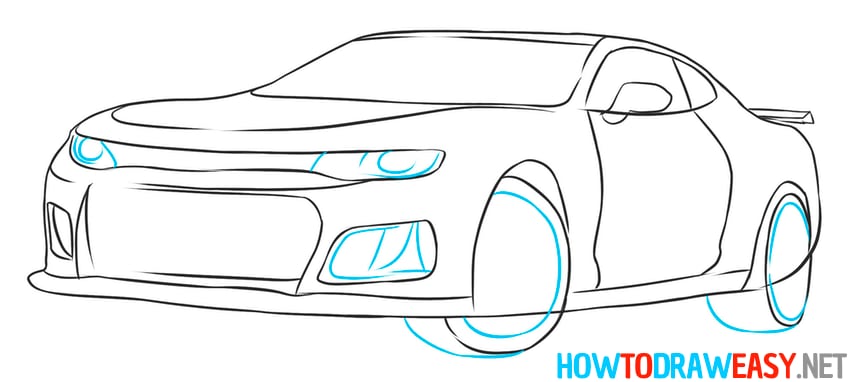 muscle car drawing tutorial