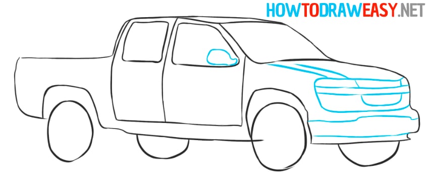 pickup truck easy drawing for beginners