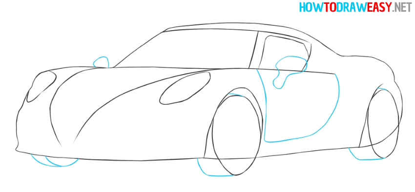 super car easy drawing