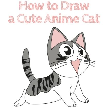 Cute Anime Cat Drawing Easy