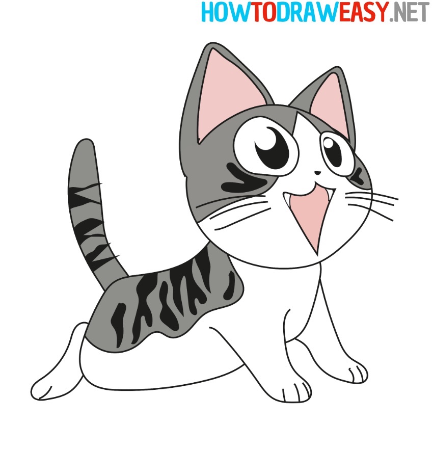 Draw an Anime Cute Cat