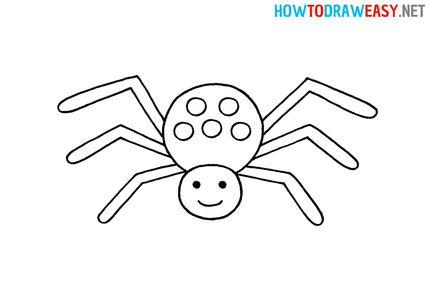 Drawing a Spider for Kids