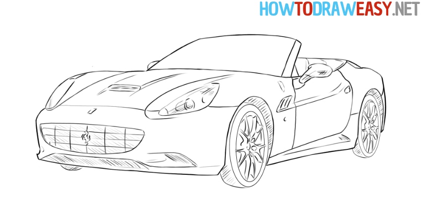 Ferrari California Drawing tutorial