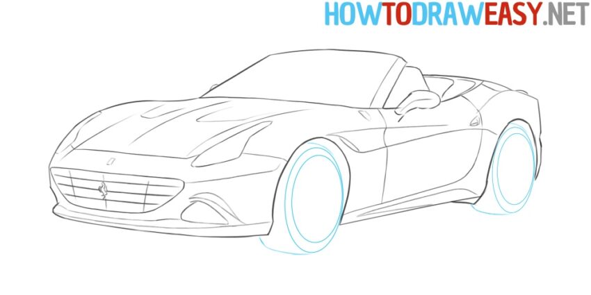 Ferrari Drawing For Beginners  850x425 
