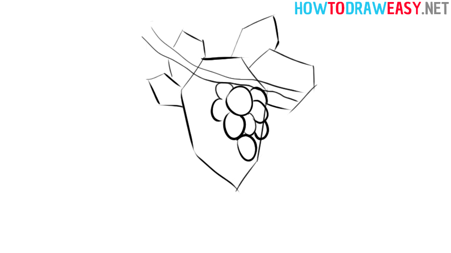 Grape Drawing Step by Step Easy