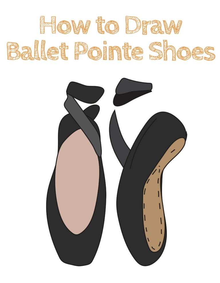 How to Draw Ballet Pointe Shoes - How to Draw Easy