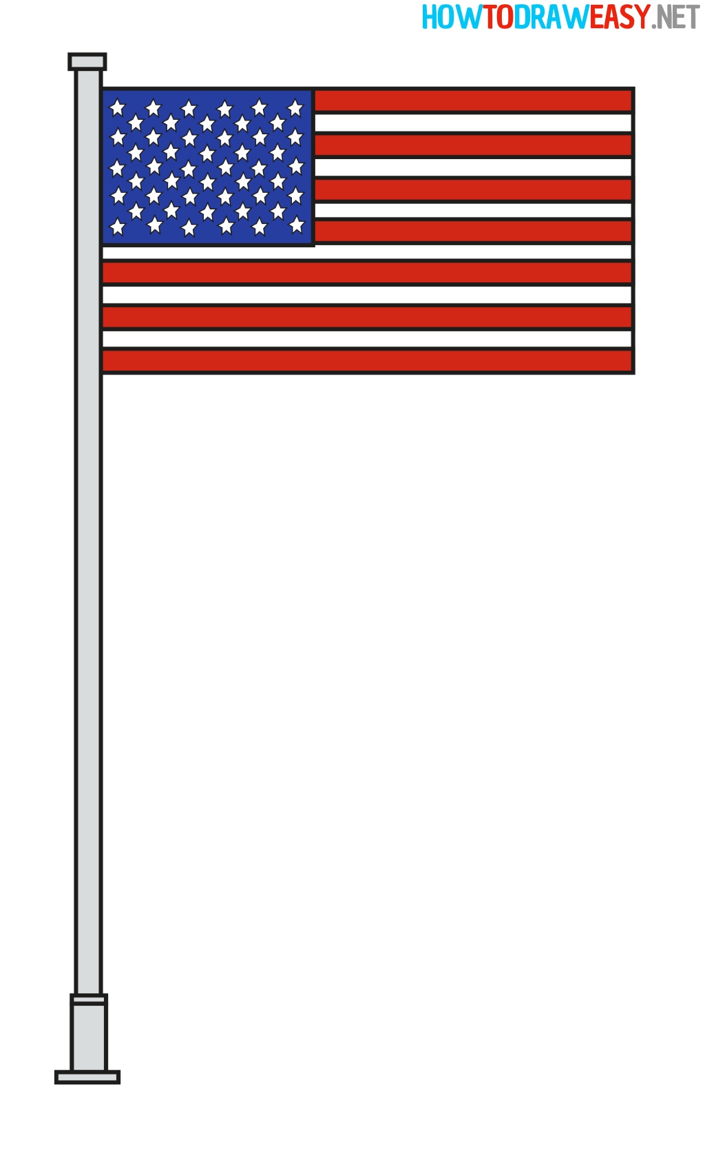 How to Draw a American Flag