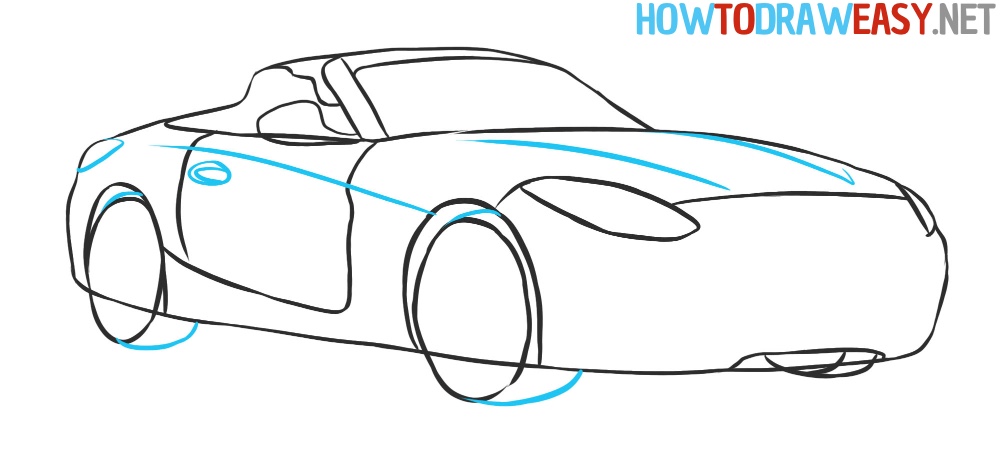 How to Draw a BMW Sports Car