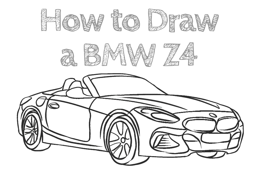 How to Draw a BMW Z4 Simple