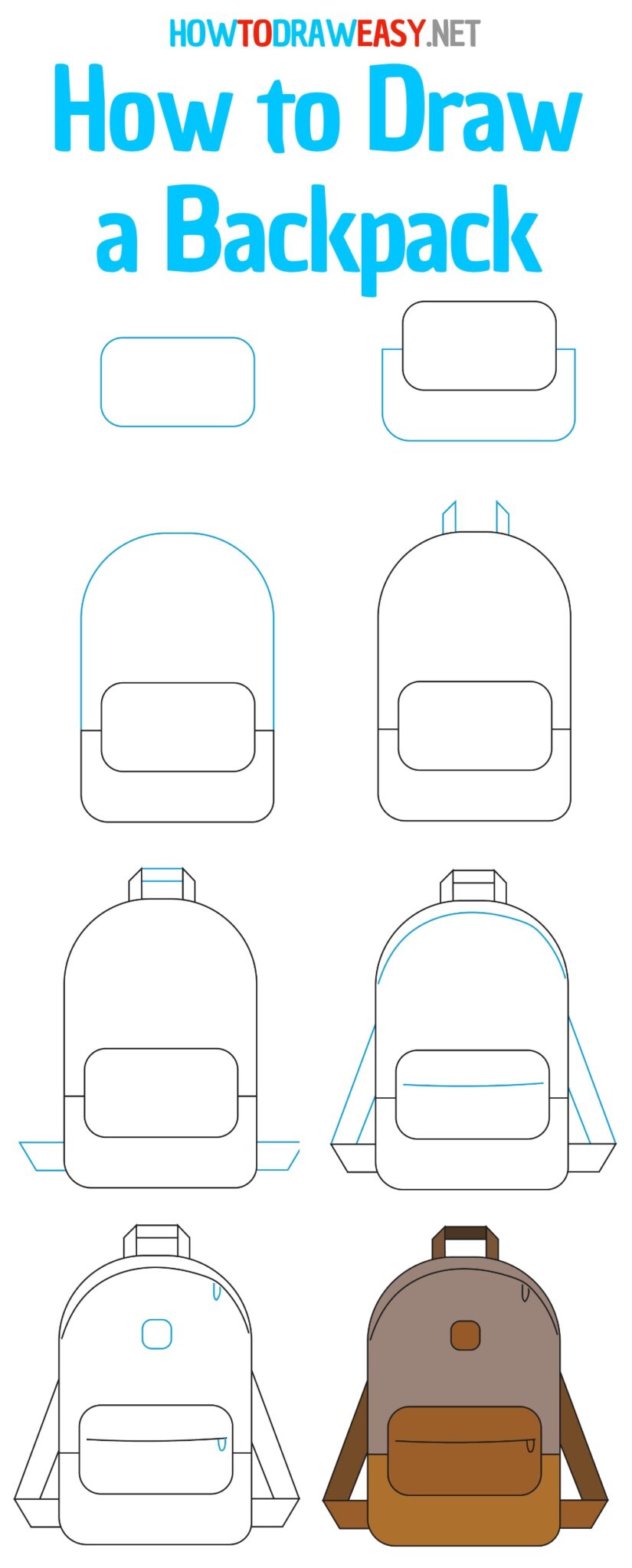 How to Draw a Backpack How to Draw Easy