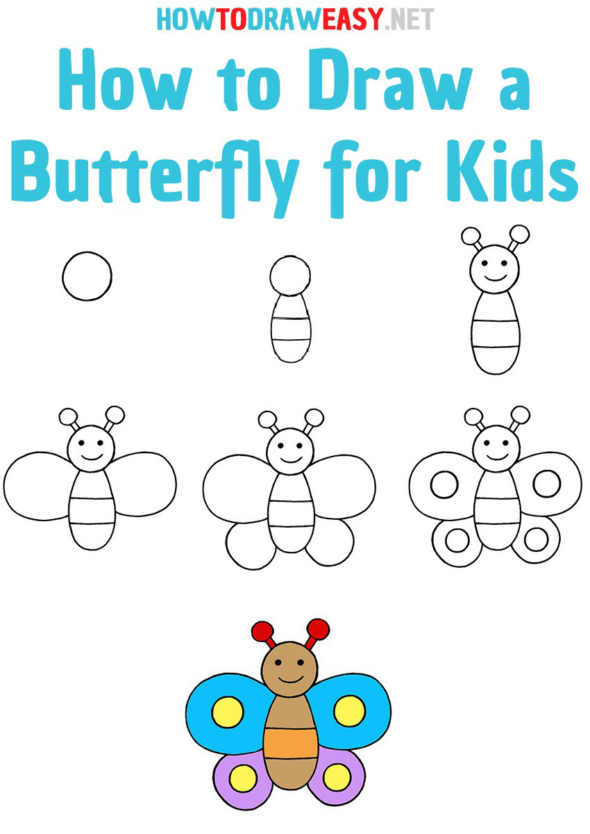How to Draw a Butterfly step by step