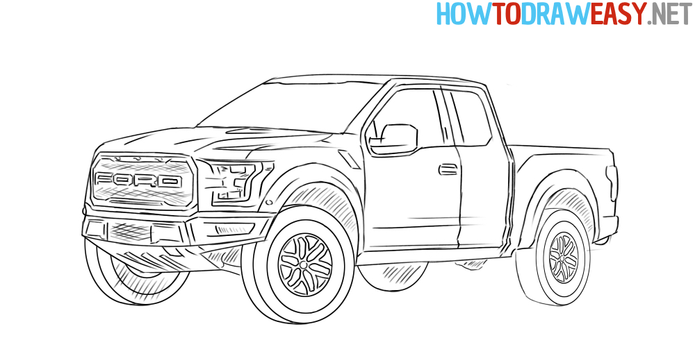 How to Draw a Ford Truck Easy