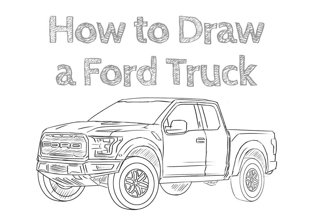 How to Draw a Ford Truck for Beginners