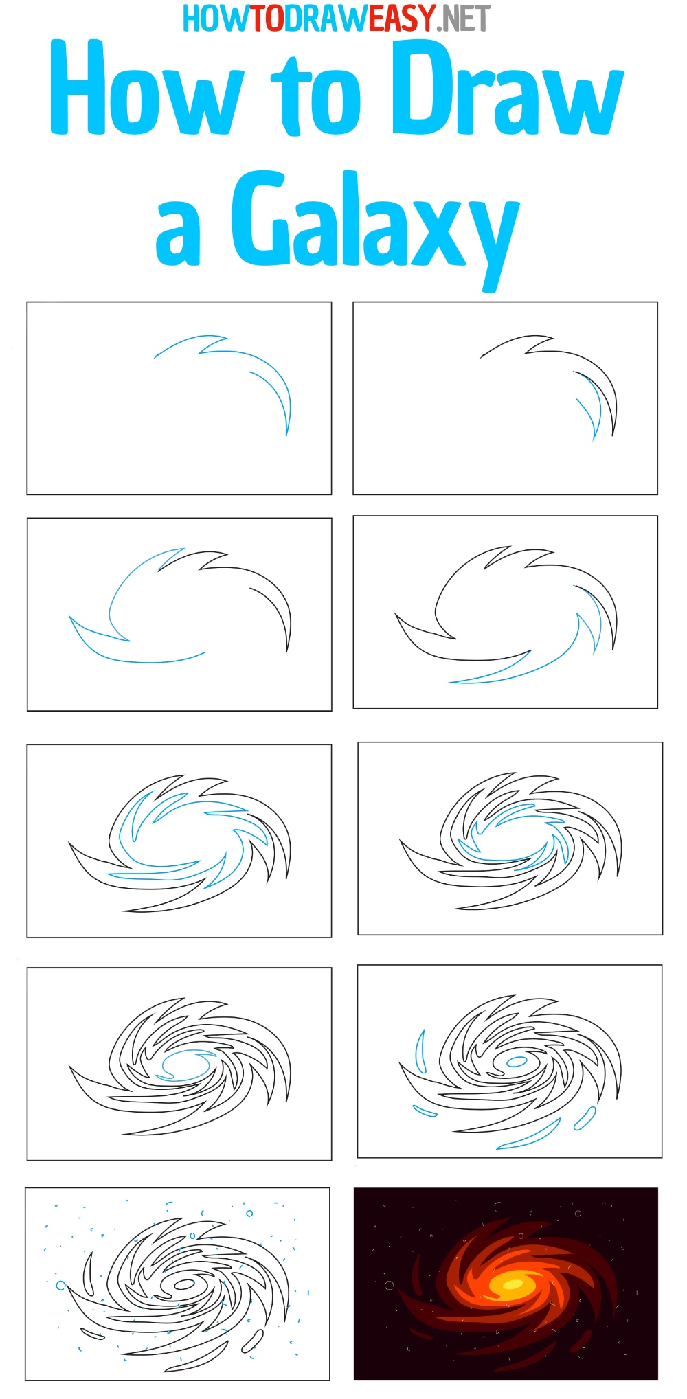 How to Draw a Galaxy Step by Step