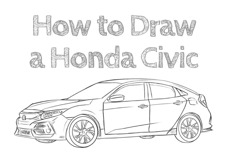 How to Draw a Honda Civic - How to Draw Easy