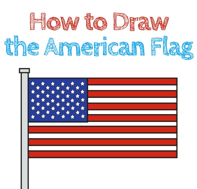 How to Draw the American Flag - How to Draw Easy