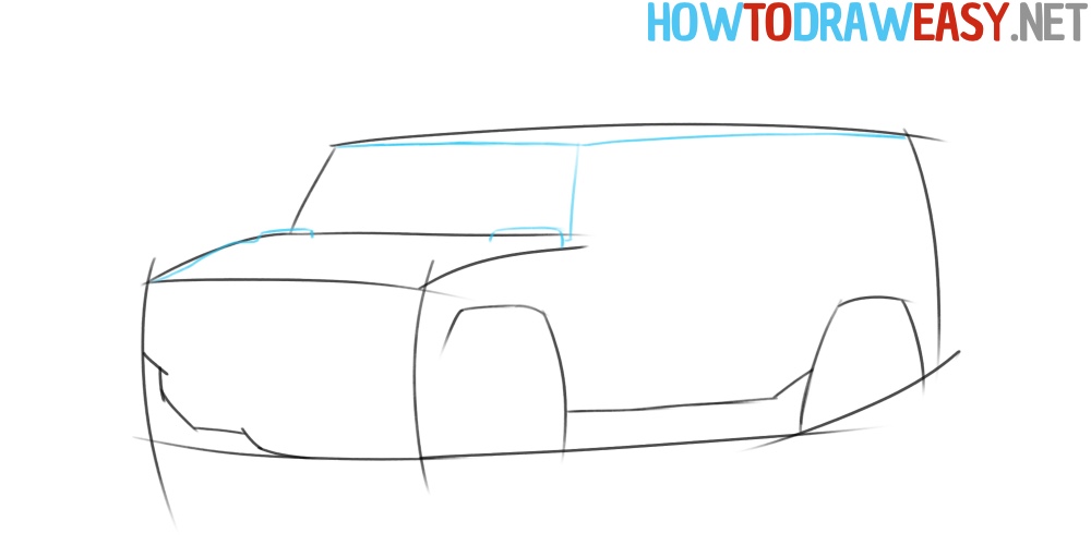 How to Sketch a Hummer Car