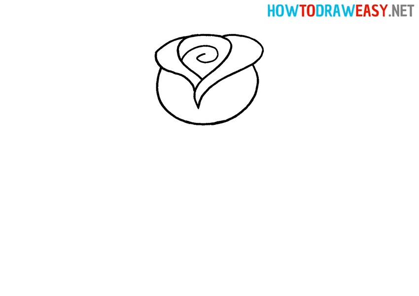 How to draw a easy rose