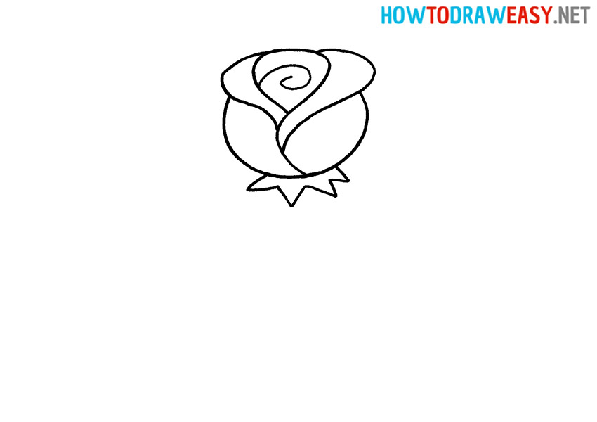 Rose drawing tutorial for kids
