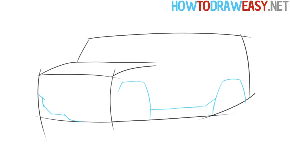 Sketching SUV Car