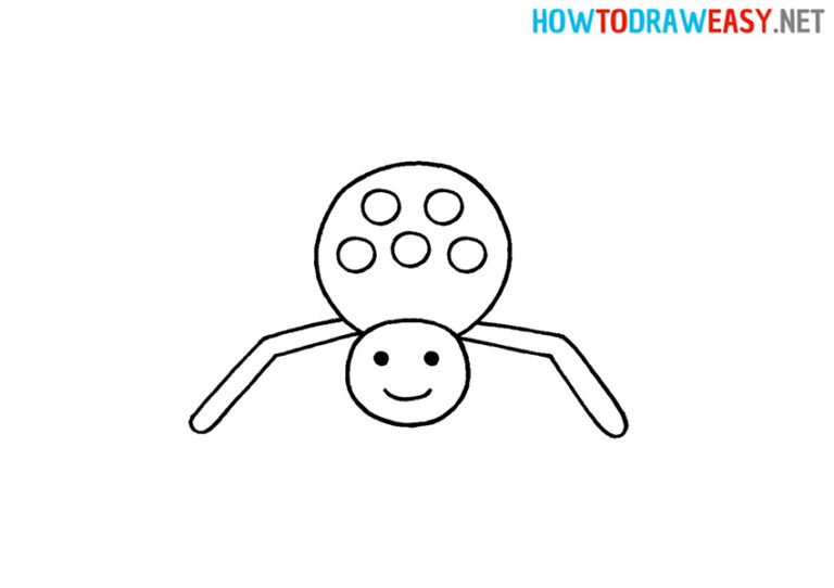 How to Draw a Spider for Kids - How to Draw Easy