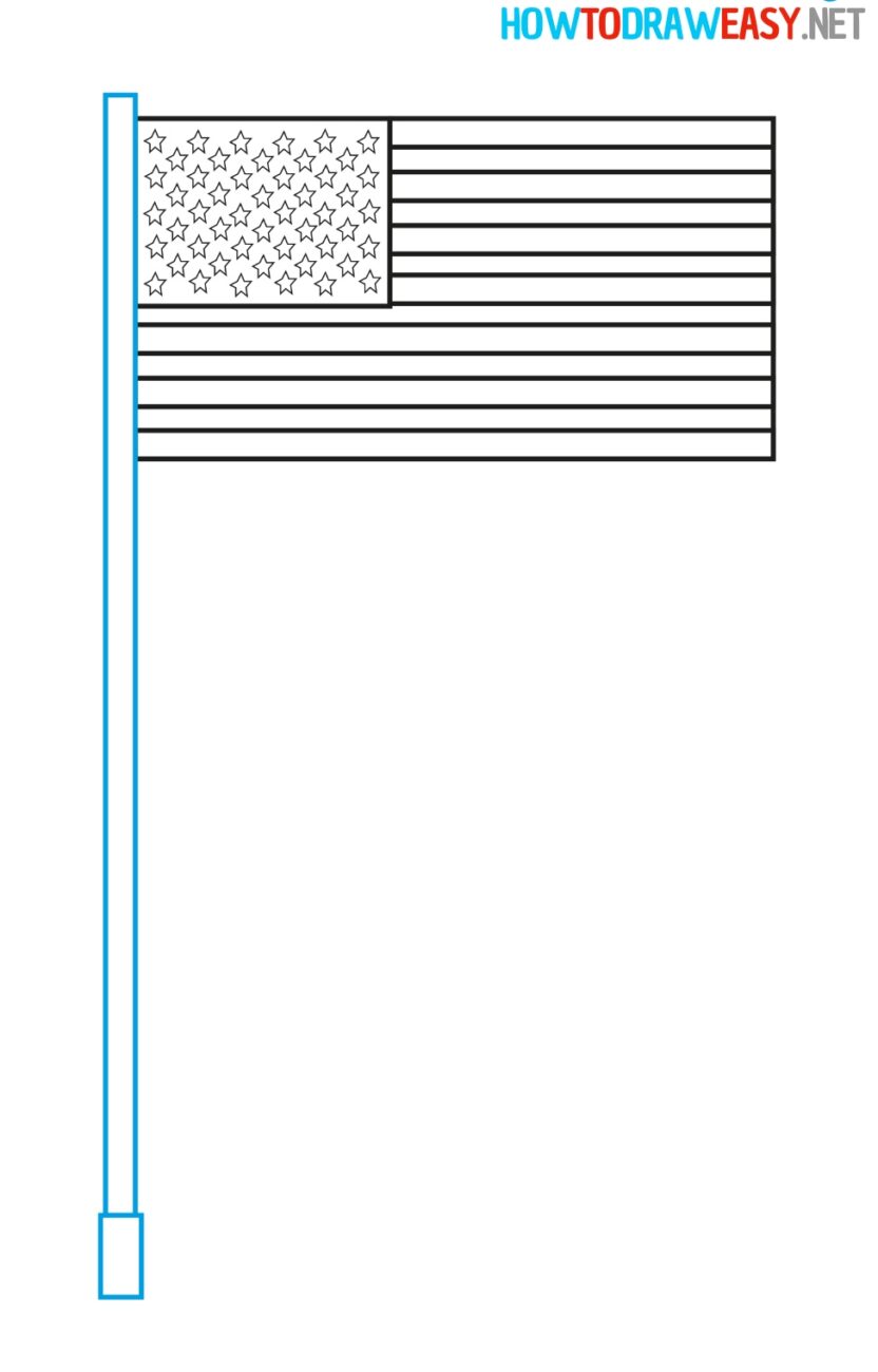 How to Draw the American Flag How to Draw Easy