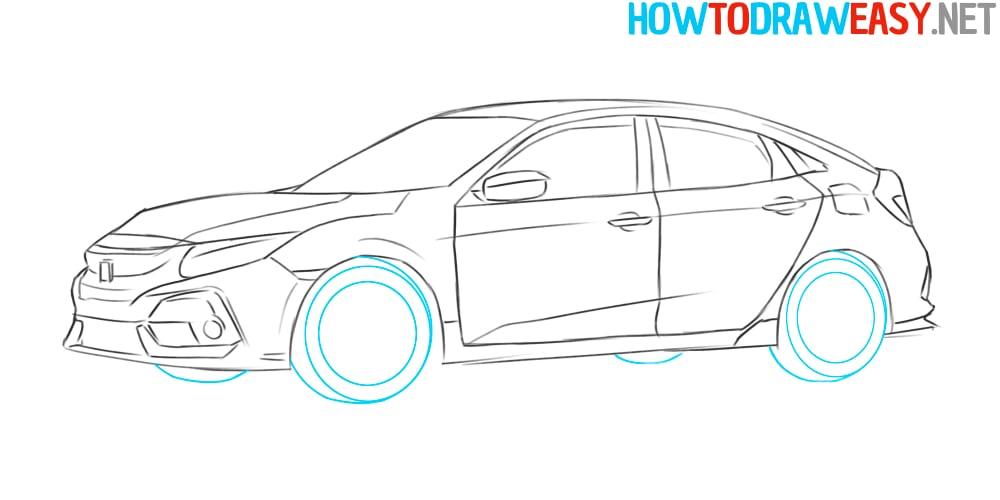 car wheels drawing easy
