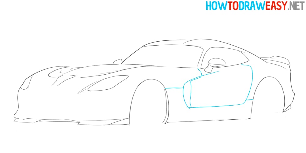 dodge viper drawing tutorial for beginners