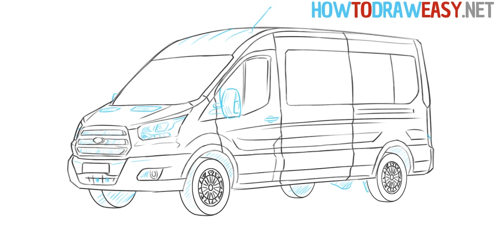 drawing tutorial minibus