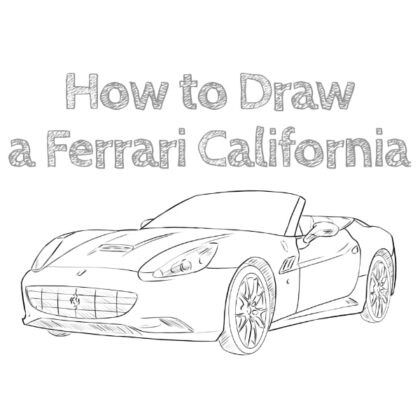 ferrari california how to draw easy