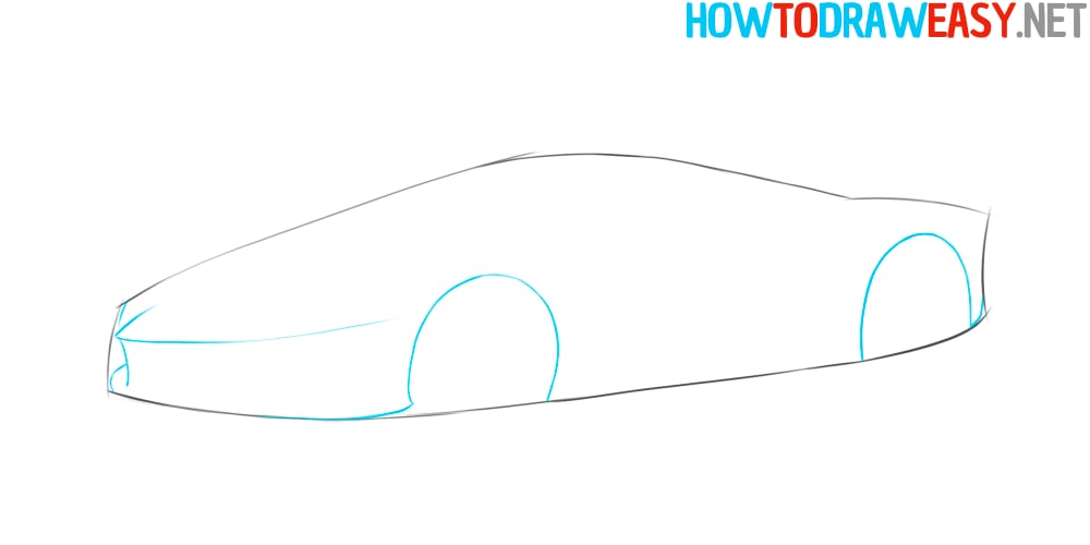ferrari sports car drawing tutorial