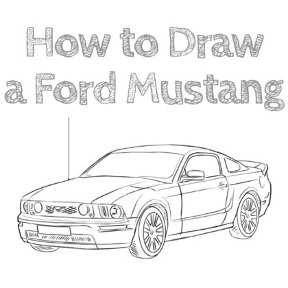 ford mustang drawing tutorial for beginners