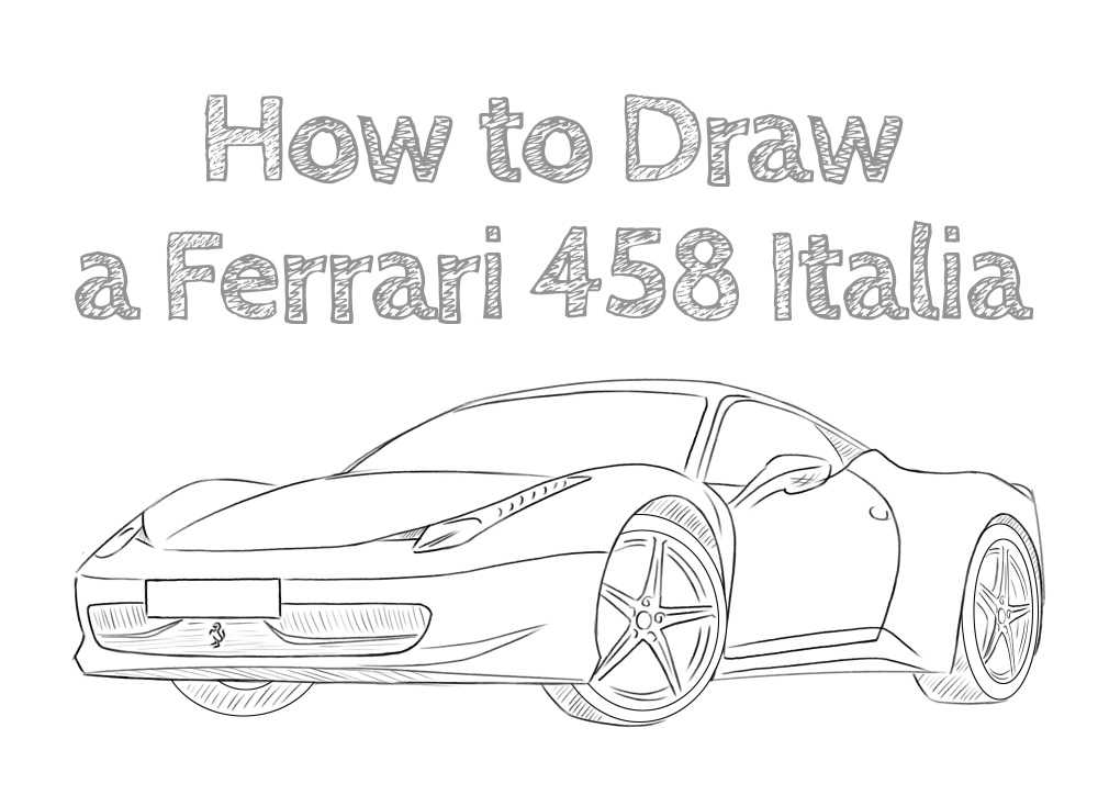 how to draw a ferrari 458 italia