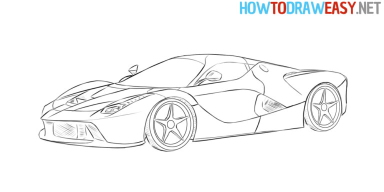 How to Draw a Ferrari LaFerrari - How to Draw Easy
