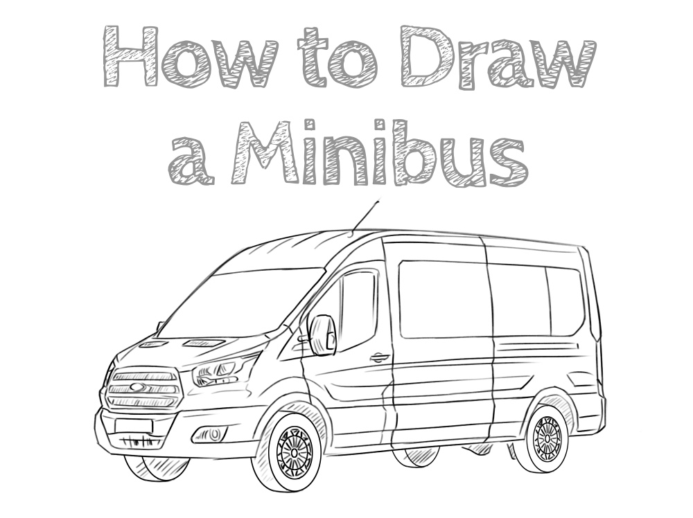how to draw a minibus for beginners