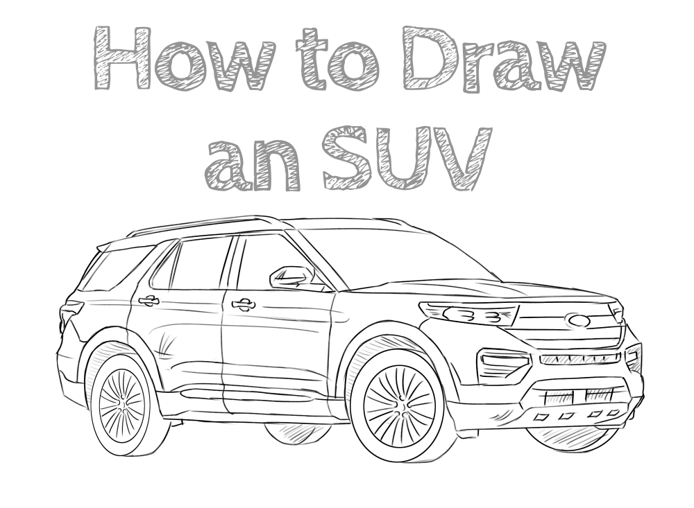 how to draw an suv