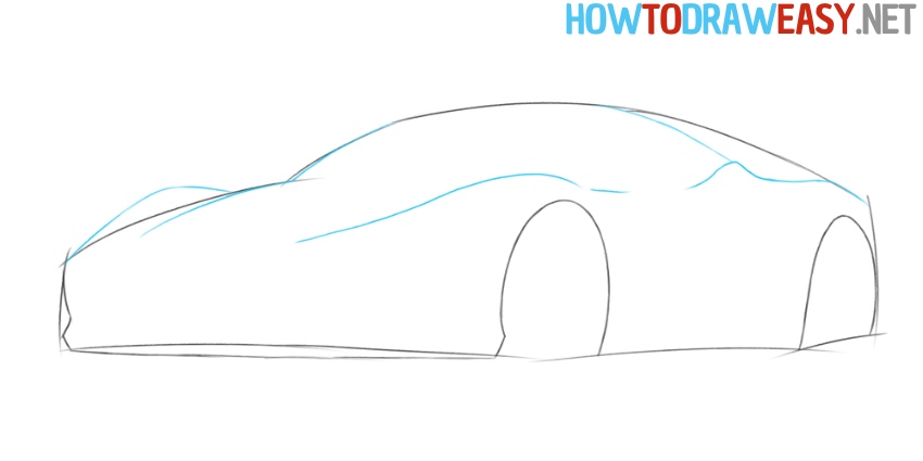 how to sketch sports car easy