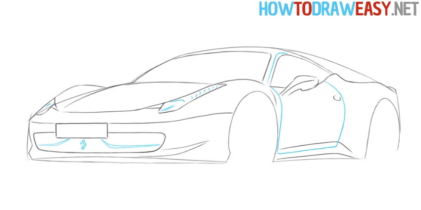 italian car drawing tutorial