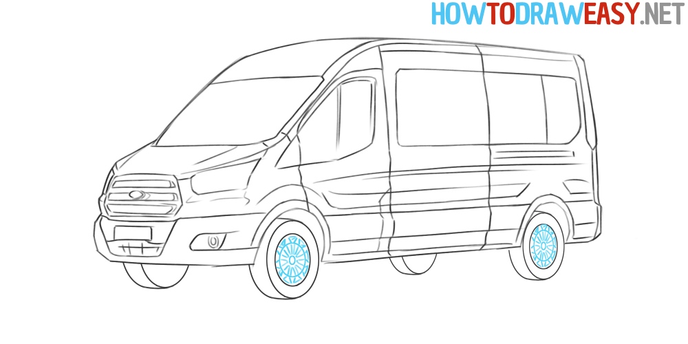 minibus drawing tutorial easy