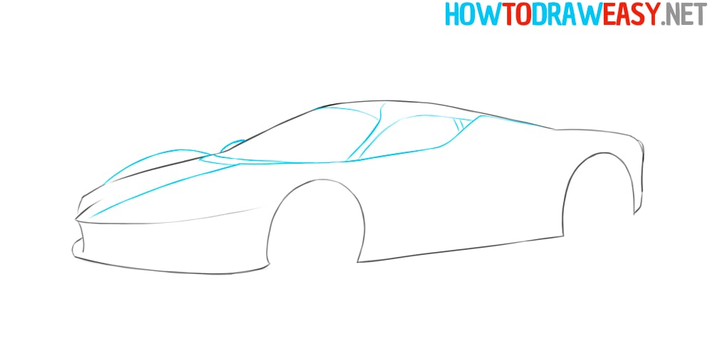 sports car easy drawing for beginners