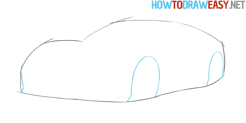 sports car easy sketching
